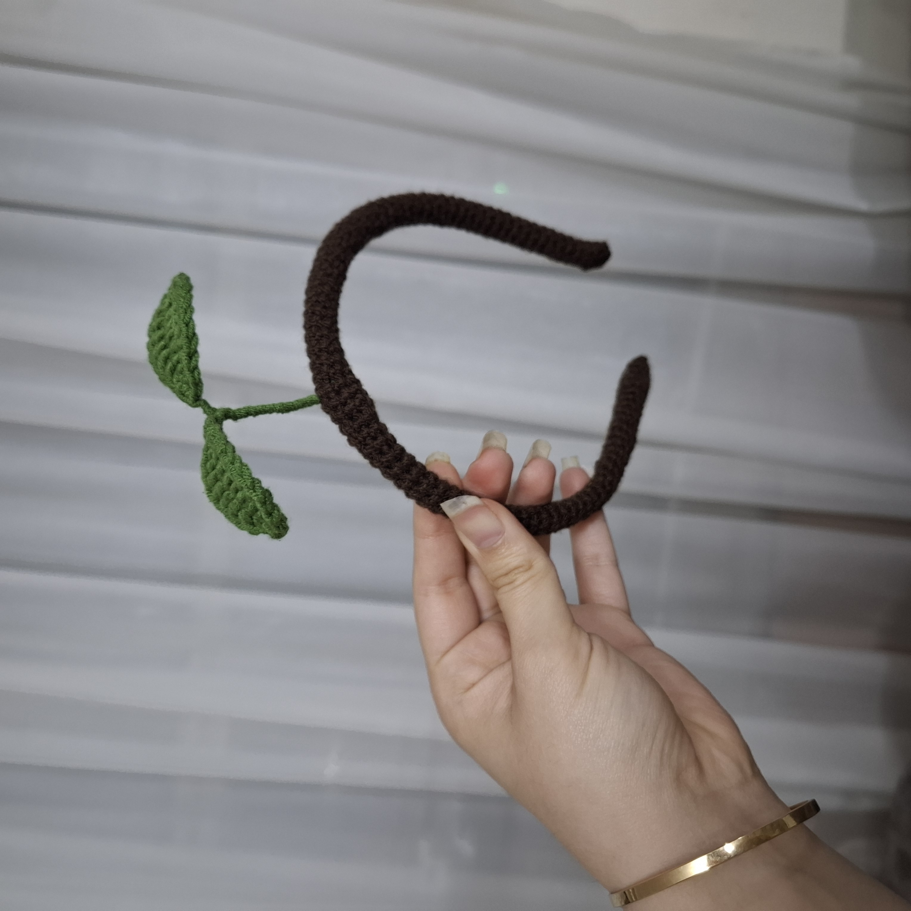 تل سر بافتنی فانتزی مدل جوانه لوبیا پینترستی
